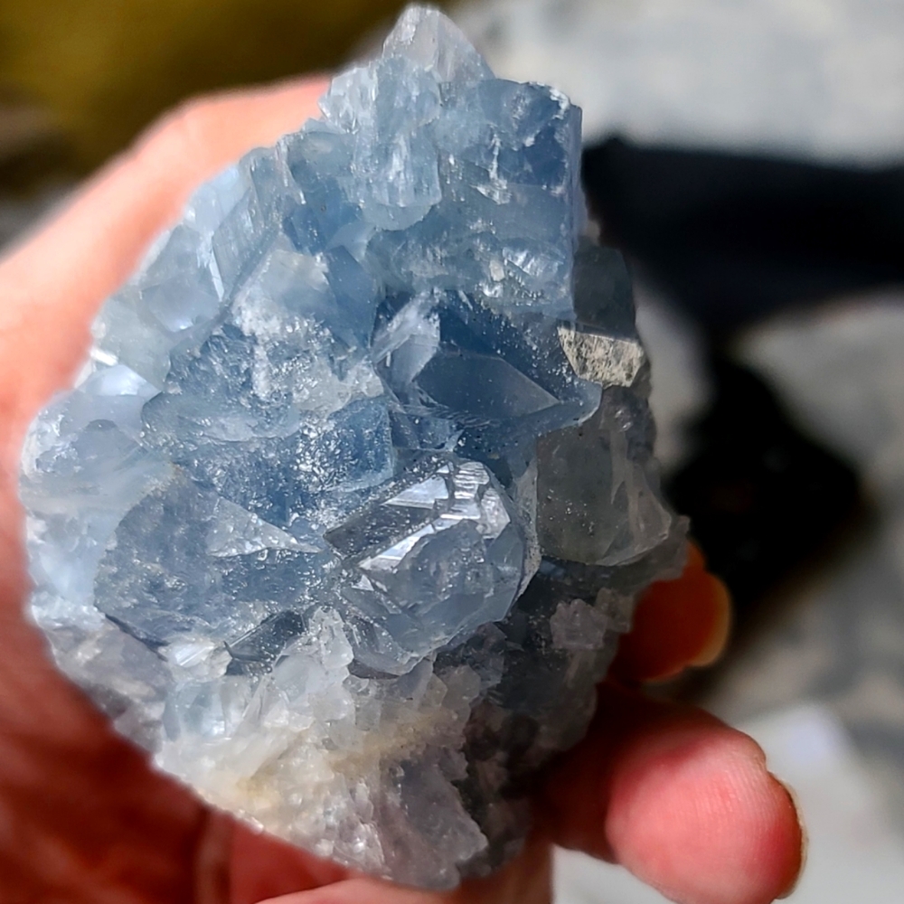 RARE BLUE Celestite crystal Chunk - Picture 1 of 8